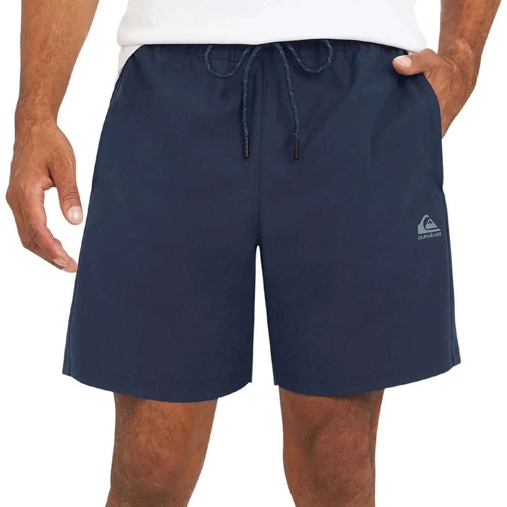 Quiksilver Mens Active Short 7" Inseam Blue XL DryFlight Athletic Workout